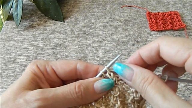 Летний узор спицами. Ажурный узор для платья.