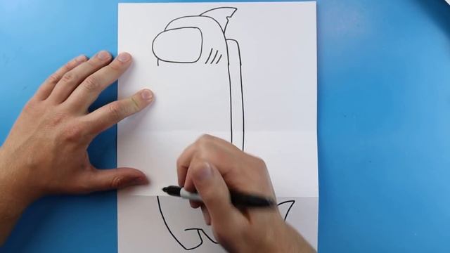 How to Draw an AMONG US SHARK SURPRISE FOLD смотреть онлайн
