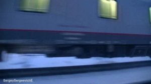 Электровоз ЧС7 с поездом № 21 Москва - Прага