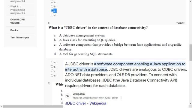 NPTEL Programming In Java Week 11 Assignment 11 Answers Solution Quiz | 2023-July