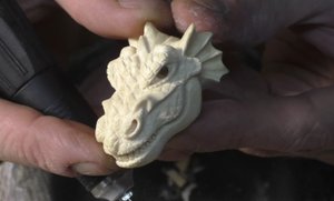 Резьба по кости (мамонт)Четки Дракон