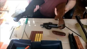 Приклад на ружье ИЖ-18ММ. Дерево на пластик.