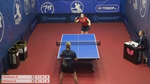 Настольный теннис матч 171020 4  11:30  Тимофеева Дарина  Денисова Анна