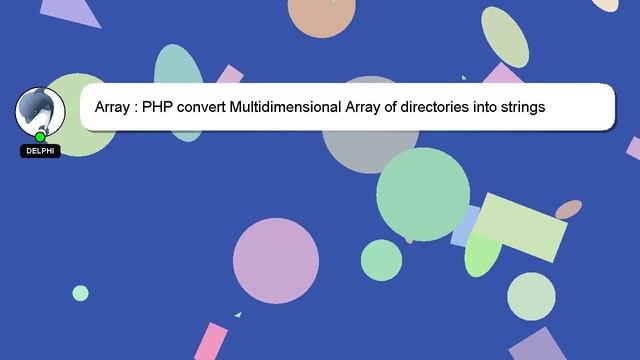 Array : PHP convert Multidimensional Array of directories into strings смотреть онлайн