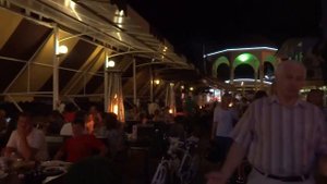 Ресторан "Прибой" в Лазаревском июньским летним вечером. Июнь 2015 Lazarevskoe SOCHI RUSSIA