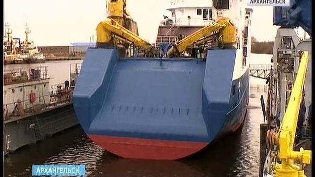 На судоверфи тралфлота спустили на воду траулер “Ковда”