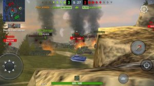 Игра в танки онлайн. Word of Tanks.WoT Blitz. Т-34 держался до последнего.