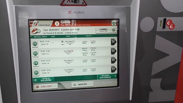 Рома Термини - как приобрести билеты в автоматических кассах