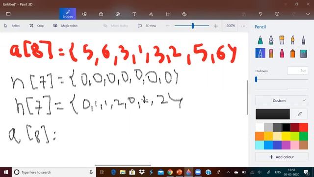 COUNTING SORT ALGORITHM . EXAMPLE WITH EXPLANATION.
