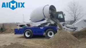 Aimix Автобетоносмеситель с самозагрузкой на работе