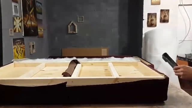 Мебель своими руками. Изготовление дивана. Часть 2. смотреть онлайн