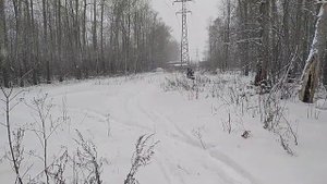 Испытания Снегохода Сибиряк по снегу с двс лончин 30 лс