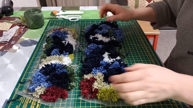 изготавливаем коврик из остатков пряжи смотреть онлайн