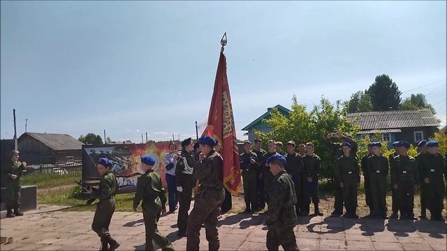 ДПВПЛ «Архистратиг», 22.06.23, с. Сура. Митинг в День памяти и скорби.