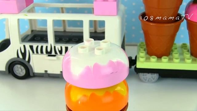 Куклы Пупсики Играют с Лего Дупло Мороженое  Lego Duplo Creative Ice Cream