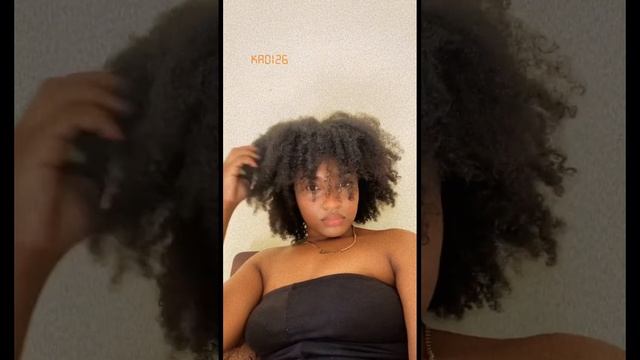 Type4 Natural Hair Is Beautiful. Side Part to Curly Bangs?.#blackgirlmagic #curlyhair #afro #shorts