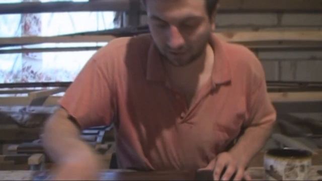 Реставрация дверей. Шлифовка лака, браширование и покраска в венге. смотреть онлайн