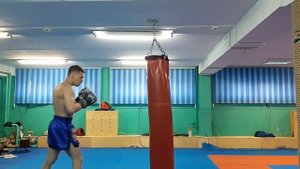 Работа на снаряде. Серии для тайского бокса.