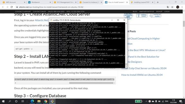 Install Laravel (PHP Frameworks) on AWS EC2