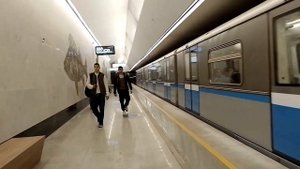 Парад поездов к 88 - летию Московского метро на Большой Кольцевой линии.