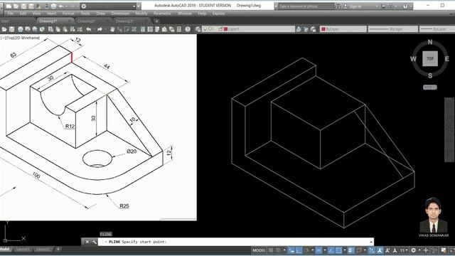 Basic Isometric views in AutoCAD 4 : Isometric drawing : AutoCAD смотреть онлайн