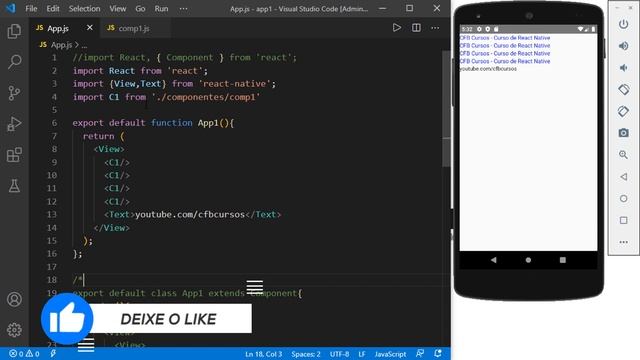 Formatação CSS nos elementos em React Native - Curso de React Native - Aula 05 смотреть онлайн