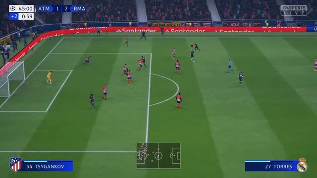 FIFA 19 Semis Ida Champions Atleti vs Madrid смотреть онлайн