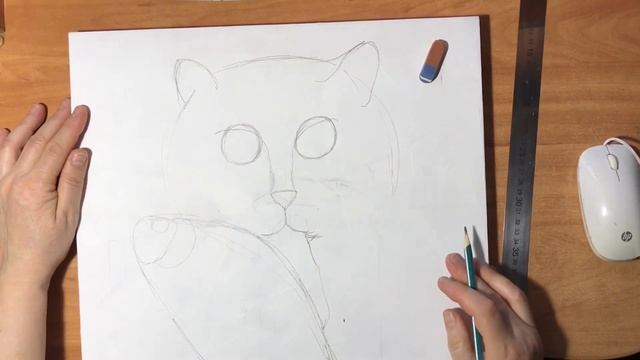 Как нарисовать КОТА и рыбу масляными красками (1 часть) смотреть онлайн