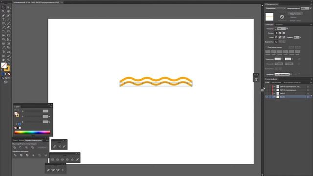 Как в Adobe Illustrator создать волнистую линию и текстуру на ее основе.