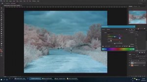 Project F828: Moody cold-tone semi-infrared workflow