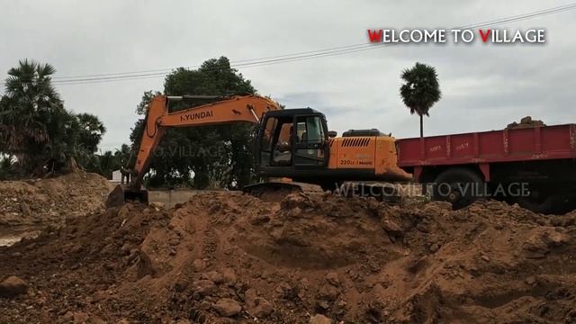 Same 503 Dc tractor With hyundai 220 lc -7 maGiQ  Pond Alignment work смотреть онлайн