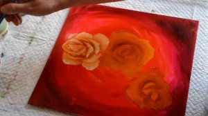 Как нарисовать золотые розы маслом/ Paint roses with oil paints