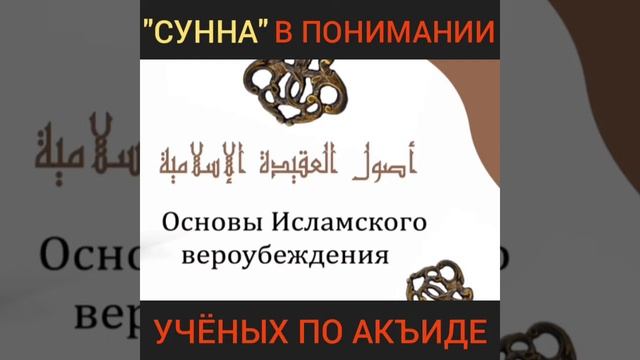 Что такое "сунна" в понимании учённых по акъиде смотреть онлайн
