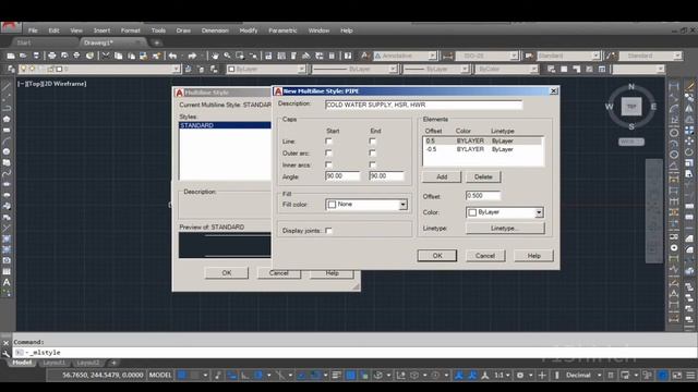 10. MULTI LINE COMMAND | HINDI | AUTODESK AUTOCAD смотреть онлайн