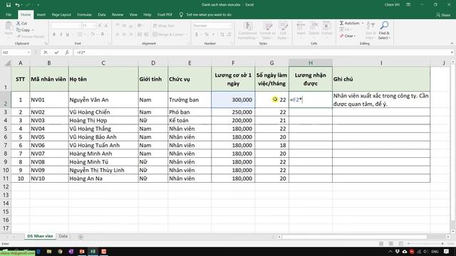 Excel Cơ Bản Cấp Tốc| #05: Tính lương hàng tháng cho nhân viên trong excel 2016/2019 смотреть онлайн