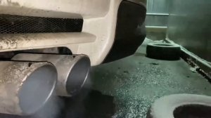 Холодный пуск INFINITI QX80 с выхлопом REMUS + пневмозаслонка на выхлопе.