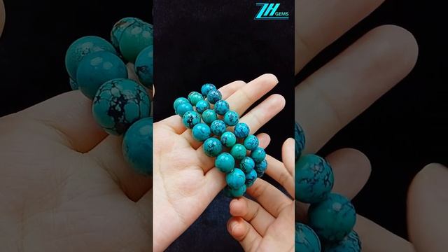 Natural turquoise Smooth Rondele Bead Bracelet Turquoise Designer Bracelet Women Bracelet03