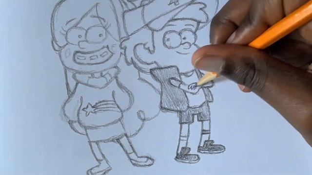 DRAWING DIPPER AND MABEL PINES!!! | GRAVITY FALLS | pencil sketch 39 | смотреть онлайн