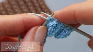 Очень объёмная резинка спицами для шапок, снудов, горловины