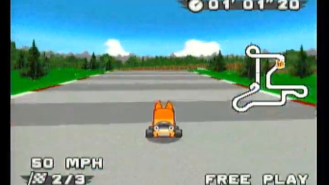 Playing Sonic Robo Blast 2 KART (via Composite Video)