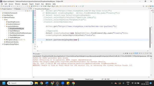 Session-13 | How to handle dropdown in selenium WebDriver using Java | Select class