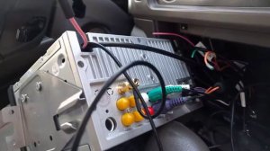 Android Double DIN audio deck (android) in 2000 Mitsubishi Montero Sport with Infinity audio.