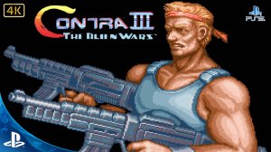 Contra 3:The Alien Wars (1992-SNES).Уровень 1.Sony PlayStation 5.4K.PS5.🎮