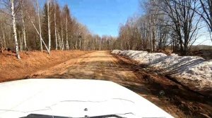 Дорога Сергино-Карсовай и Карсовай-Сергино в весеннее время.