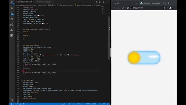 Learning - SASS/SCSS Switch button Day - Night