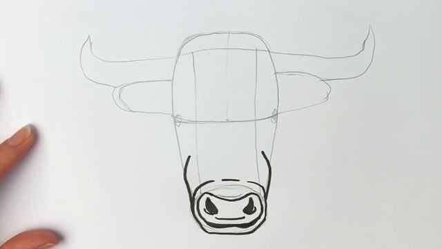 How to draw a bull's head смотреть онлайн