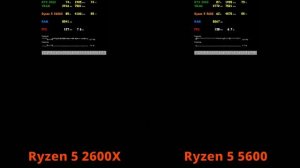 Ryzen 5 2600X vs Ryzen 5 5600 (RTX 2060)
