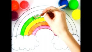 Раскраска веселая радуга Учим цвета учимся рисовать