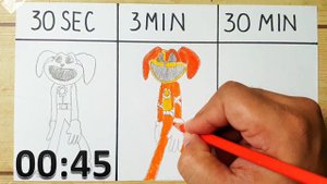 Drawing DOGDAY in 30 Sec, 3 Min, 30 Min | and he got his legs back? Smiling Critters Poppy Playtime