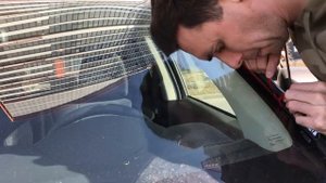 Установка дефлектора Стрелка 2. Митсубиши Аутлендер.